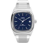 Timex Men's E Line 34mm Watch - Stainless Steel Expansion Band Blue Dial Stainless Steel Case