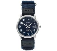 Mens New Timex 35mm Blue Dial White Number Easy Reader Date Indiglo Light Watch