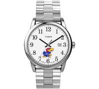Timex Men's Easy Reader 38mm Watch with Expansion Band, Kansas Jayhawks, Easy Reader 38mm