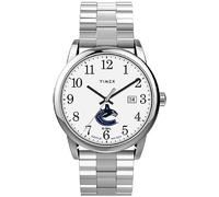 TIMEX Men's Easy Reader 38mm Watch with Expansion Band, Stainless Steel, Modern