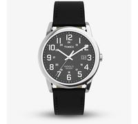 Timex Mens Easy Reader Black Dial Black Leather Strap Watch TW2Y12800