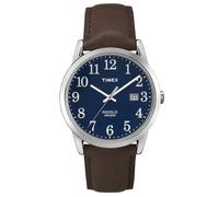 Timex Mens Easy Reader Blue Brown Watch RRP £49.99. New and Boxed.