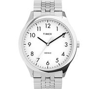 Timex Watch Men's Modern Easy Reader 40mm - Silver-Tone Case, White Dial, Expansion Band