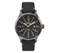 Timex Mens Expedition Analog Elevated Black Leather Strap Watch RRP £69.99