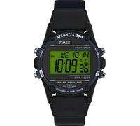 Timex Men's Expedition Atlantis 40mm Watch - Black Case with Blue Fabric/Leather Strap