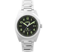 Timex Men's Expedition Capstone 39 mm Quartz Watch - Stainless Steel Bracelet with Black Dial and Silver-Tone Case TW2Y18300