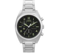 Timex Men's Expedition Capstone Chronograph 41mm Watch - Silver-Tone Bracelet Black Dial Silver-Tone Case