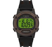 Timex Men's Expedition Digital CAT5 41mm Quartz Leather Strap, Black, 20 Casual Watch (Model: TW4B246009J)