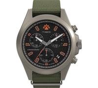 Timex Men's Expedition North 43 mm Watch, Green Eco-Material Strap Double Layer Black Dial Gunmetal Case TW2Y30200