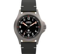 Timex Men's Expedition Field Post 38mm Watch - Black Strap Black Dial Titanium Case