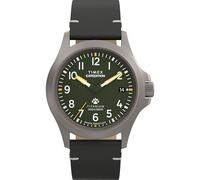 Timex Men's Expedition Field Post 38mm Watch - Black Strap Green Dial Titanium Case