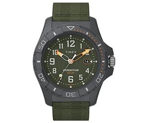 Timex Men's Expedition Freedive Ocean 46 mm Watch - Green Recycled Fabric Strap with Green Dial and Gray Case TW2V40400