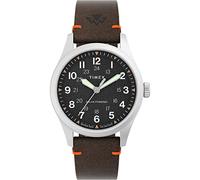 Timex Men's Expedition North 36 mm Watch - Brown Eco-Friendly Two-Piece Quick Release Strap Black Dial Stainless Steel Case TW2V64200