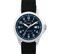 Timex Men's Expedition North 41 mm Watch, Black Eco-Material Strap Quick Release Blue Dial Stainless Steel Case TW2Y30000
