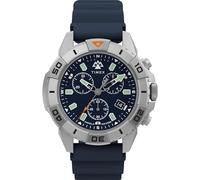 Timex Men's Expedition North 42 mm Watch - Blue Silicone Two- Piece Blue Dial Titanium Case