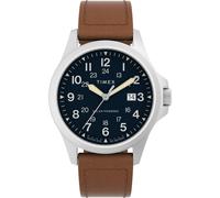 Timex Mens Expedition North Blue Dial Leather Strap Watch TW2V03600 | Acotis - Stainless Steel / Sapphire / Leather