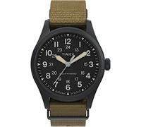 Timex Men's Expedition North Field Post Solar 36mm IP-Black/Tan/Black Analog Watch