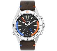 Timex Men's Expedition North Tide-Temp-Compass 43mm Watch - Brown Strap Black Dial Stainless Steel Case, Brown, One Size, 43 mm Expedition North Tide-Temp-Compass