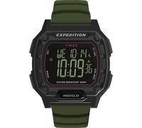 Timex Men's Expedition Ridge 43 mm Digital Quartz Watch - Green Silicone Strap and Black Case TW4B34500