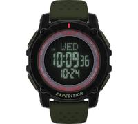 Timex Men's Expedition Ridge Solar 49 mm Watch - Green Silicone Strap with Digital Display TW4B33700
