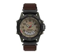 Timex Expedition Men's Quartz Watch with Beige Dial Analogue - Digital Display and Black Fabric and Canvas Strap T45181SU
