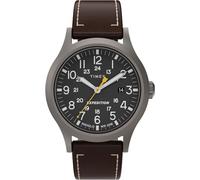 Timex Men's Expedition Scout 40mm Watch - Brown Strap Black Dial Gray Case