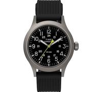 Timex Mens Expedition Scout Watch 40mm Black Two Piece Black Dial Silver Case