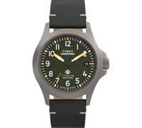 Timex Men's Expedition Titanium 38mm Leather Strap Watch