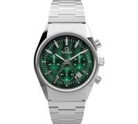 Timex Men's Falcon Eye 40mm Watch - Stainless Steel Bracelet Green Dial Stainless Steel Case