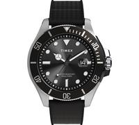 Timex Men's Harborside Coast 43mm Watch - Black Strap Black Dial IP Steel Case