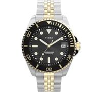 Timex Men's Harborside Coast Automatic 40mm Watch, Two-Tone/Two-Tone/Black