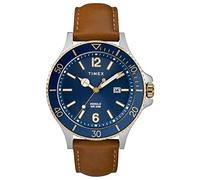 Timex Men's Harborside Tan/Blue Leather Strap Watch TW2R64500