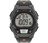 Timex Men's Ironman Classic 43mm Watch with Activity Tracking, Workout Mode and Heart Rate, Black/Orange, 8 inches