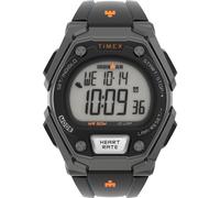Timex Men's Ironman Classic 43mm Watch with Daily Step, Calorie and Distance Tracking & Heart Rate, Black/Orange, 8 inches, Chronograph