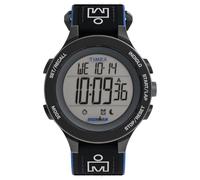 Timex Men's Ironman Training 42 mm Watch - Black Elastic Fabric Fastwrap Digital Dial Black Case TW5M64100