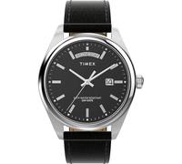 Timex Men's Legacy 41mm Watch - Stainless Steel Bracelet Dial Stainless Steel Case, Black/Stainless Steel/Black, Traditional