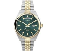 Timex Men's Legacy 41mm Watch, Two-Tone/Green/Two-Tone, Traditional
