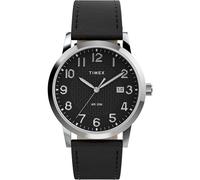Timex Men's Main Street 38mm Watch - Black Strap Black Dial Silver-Tone Case