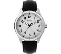 Timex Men's Main Street 42mm Watch, Black/Silver/Silver