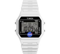 Timex Men's Main Street Digital 36 mm Watch - White Resin Strap and Case TW2Y13500