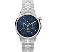 Timex Men Quartz Watch TW2W51300 Marlin Moon Phase 40mm Stainless Steel Blue 50M