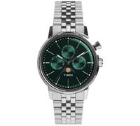 Timex Men's Marlin Quartz GMT 40 mm Quartz Watch - Blue Leather Strap with Blue Dial and Stainless Steel Case TW2Y47900