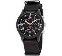 Timex Men's MK1 Aluminum Chronograph 40mm Analog Quartz Nylon Strap, Black, One Size, MK1 Aluminum Chrono