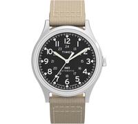 Timex Men's MK1 Military Automatic 40 mm Watch - Tan Fabric Strap with Black Dial and Stainless Steel Case TW2Y11900