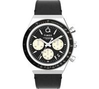 Timex Men's Q 40mm Watch, Black/Silver-Tone, Retro