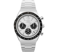 Timex Men's Q 40mm Watch, Silver-Tone/White
