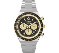 Timex Men's Q 40mm Watch, Two-Tone/Two-Tone/Black