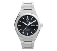 Timex Men's Q Continental Day and Date 39 mm Quartz Watch - Stainless Steel Bracelet with Black Dial TW2Y25000