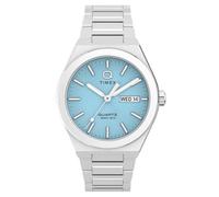 Timex Mens Q Timex Blue Dial Stainless Steel Bracelet Watch TW2Y35200 | Acotis - Stainless Steel / Mineral Glass / Stainless Steel