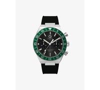 Timex Mens Q Timex Continental Chronograph 40mm Synthetic Rubber Strap Watch Black